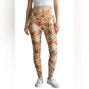 Offline by Aerie Women's Hi-Rise Crossover 7/8 Leggings Size XL Orange Printed